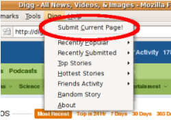 Digg extension - submit