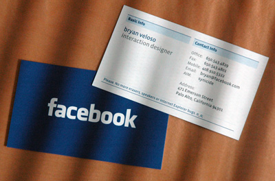 Facebook Business Card