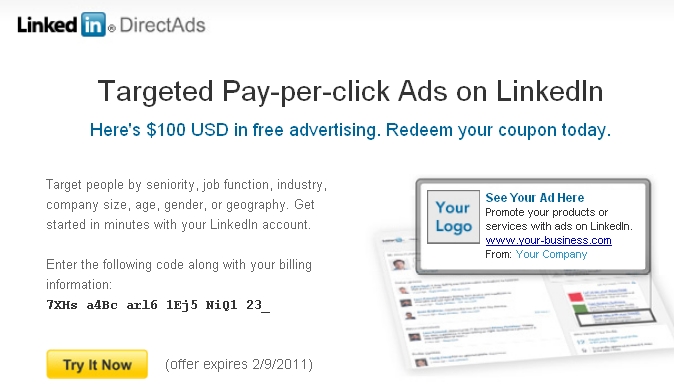 Linkedin Directads email