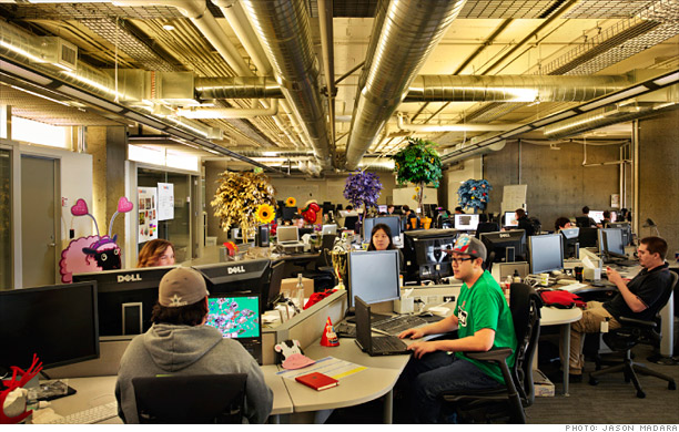 zynga office staff working